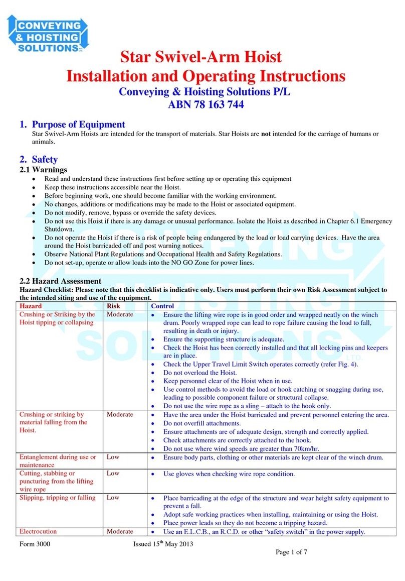 Conveying & Hoisting Solutions Star Installation and operating instructions