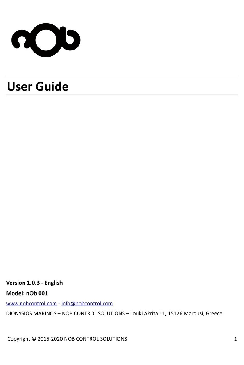 NOB CONTROL SOLUTIONS nOb 001 user guide