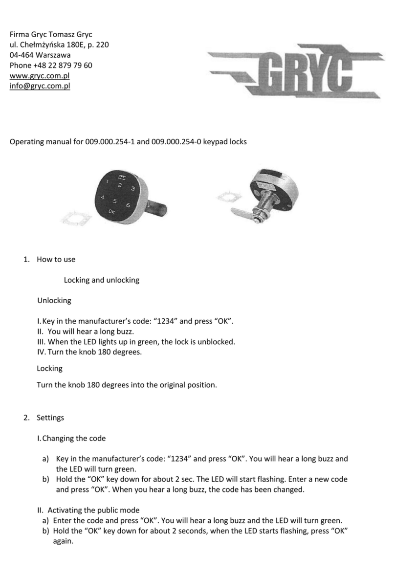 Gryc 009.000.254-1 quick guide