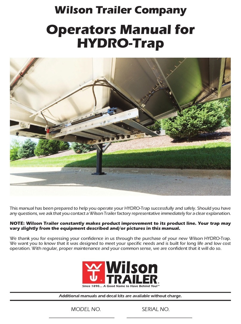 Wilson Trailer HYDRO-Trap Operator's manual