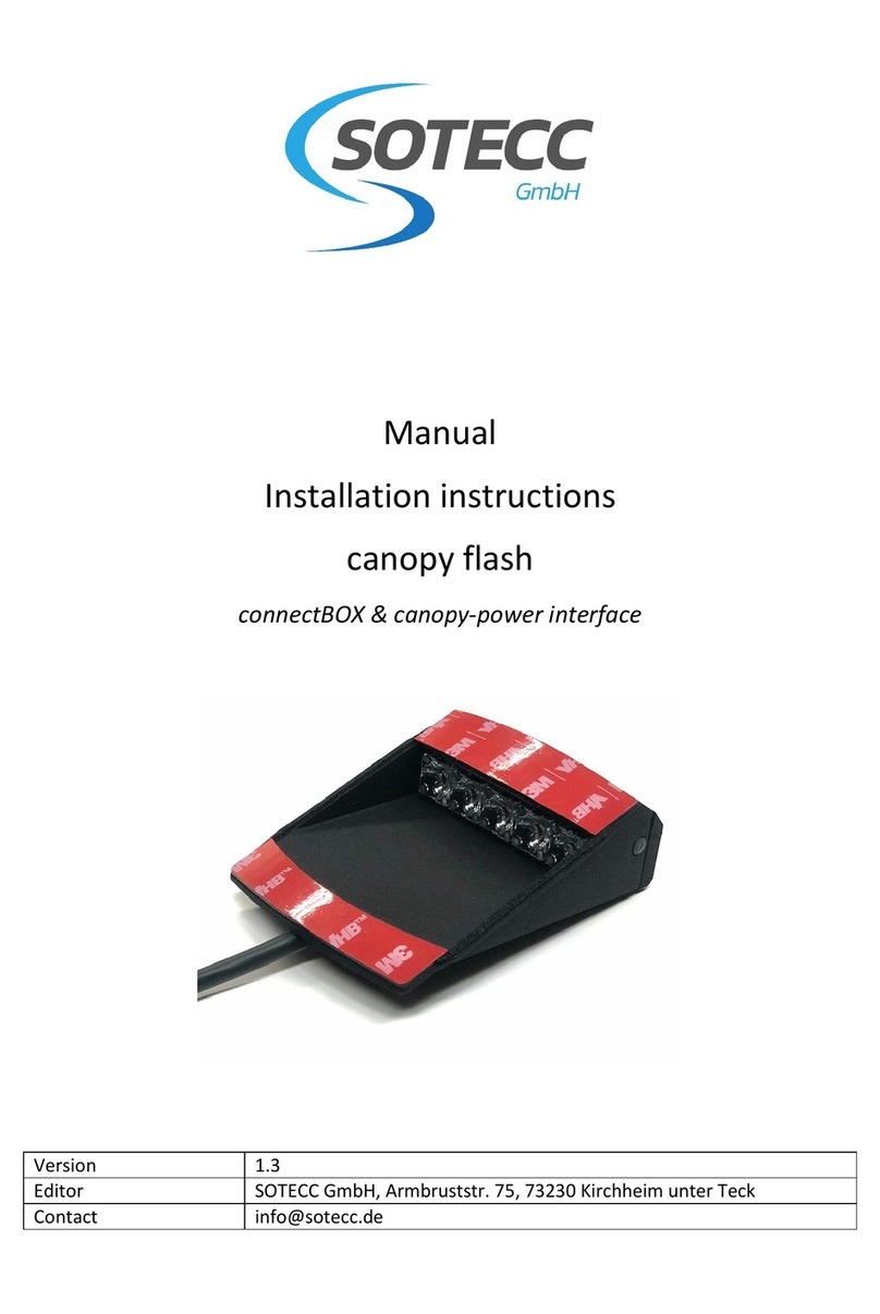 sotecc canopy flash User's manual & installation instructions