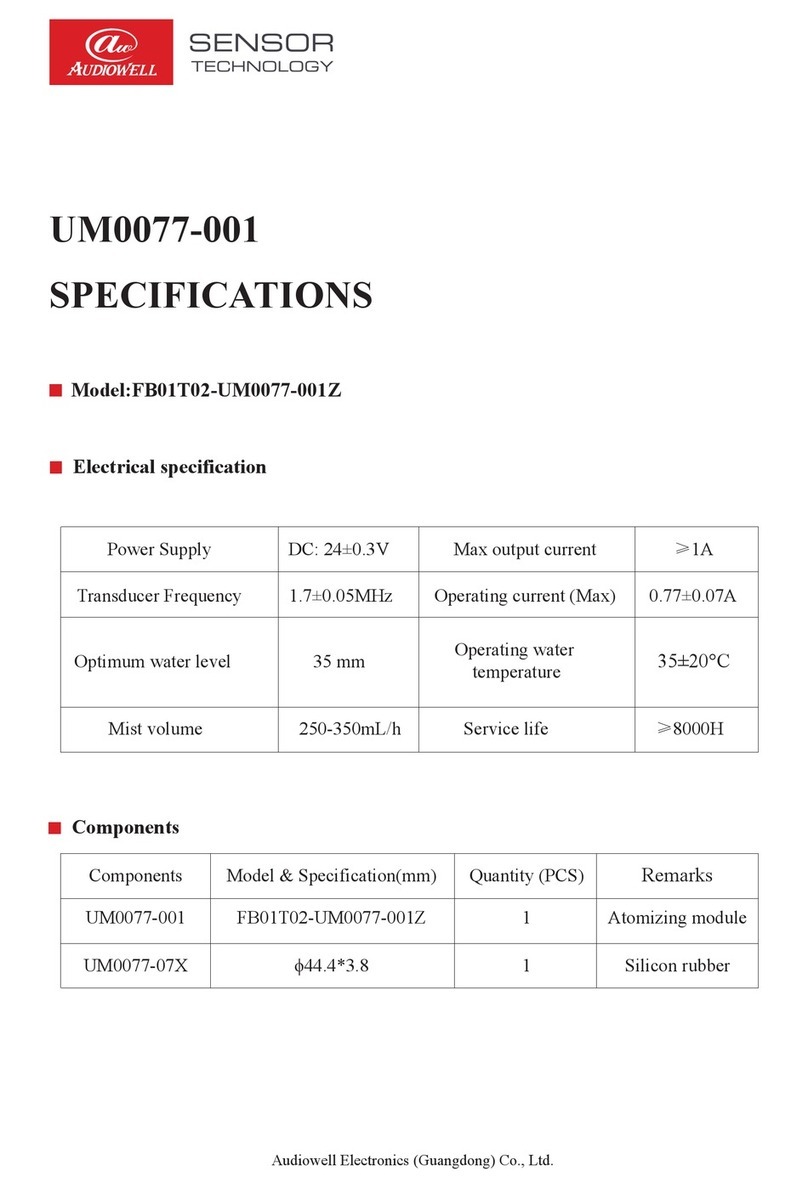 AudioWell UM0077-001 Specifications