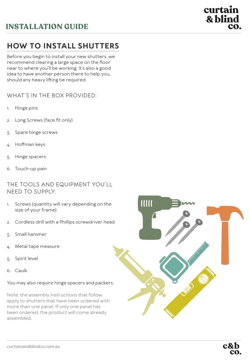 curtain & blind SHUTTERS installation guide curtain & blind SHUTTERS installation guide