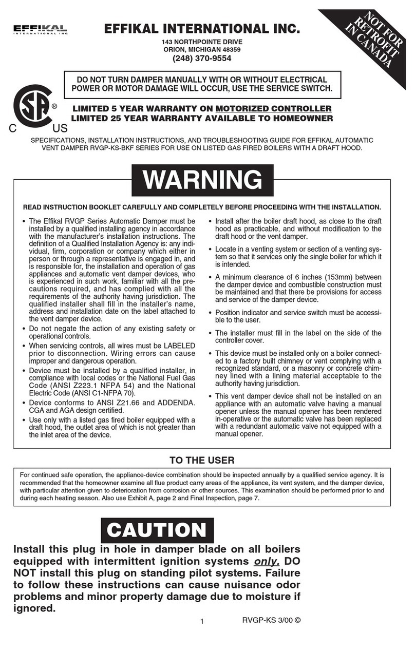 EFFIKAL RVGP-KS-BKF Series installation instructions
