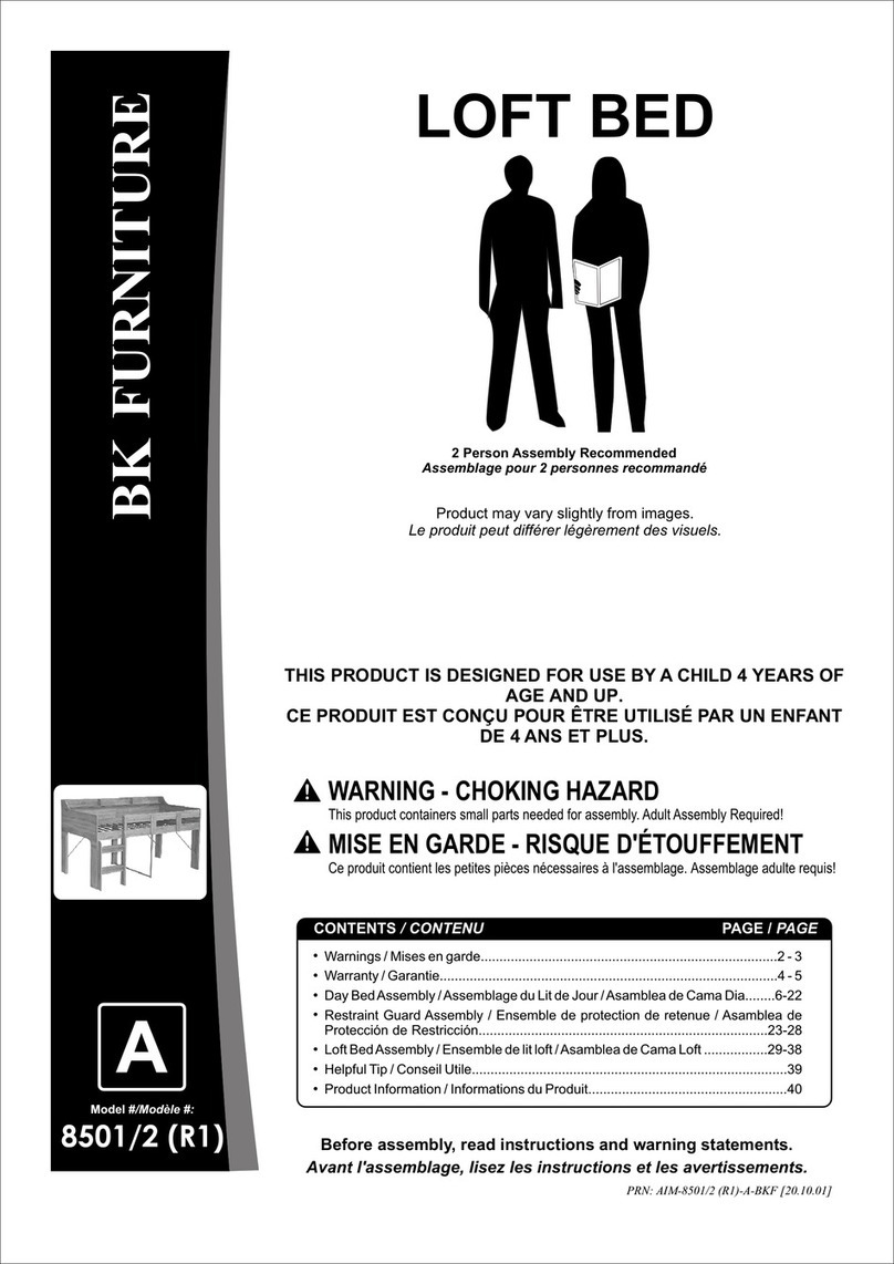 BK FURNITURE 8501 manual