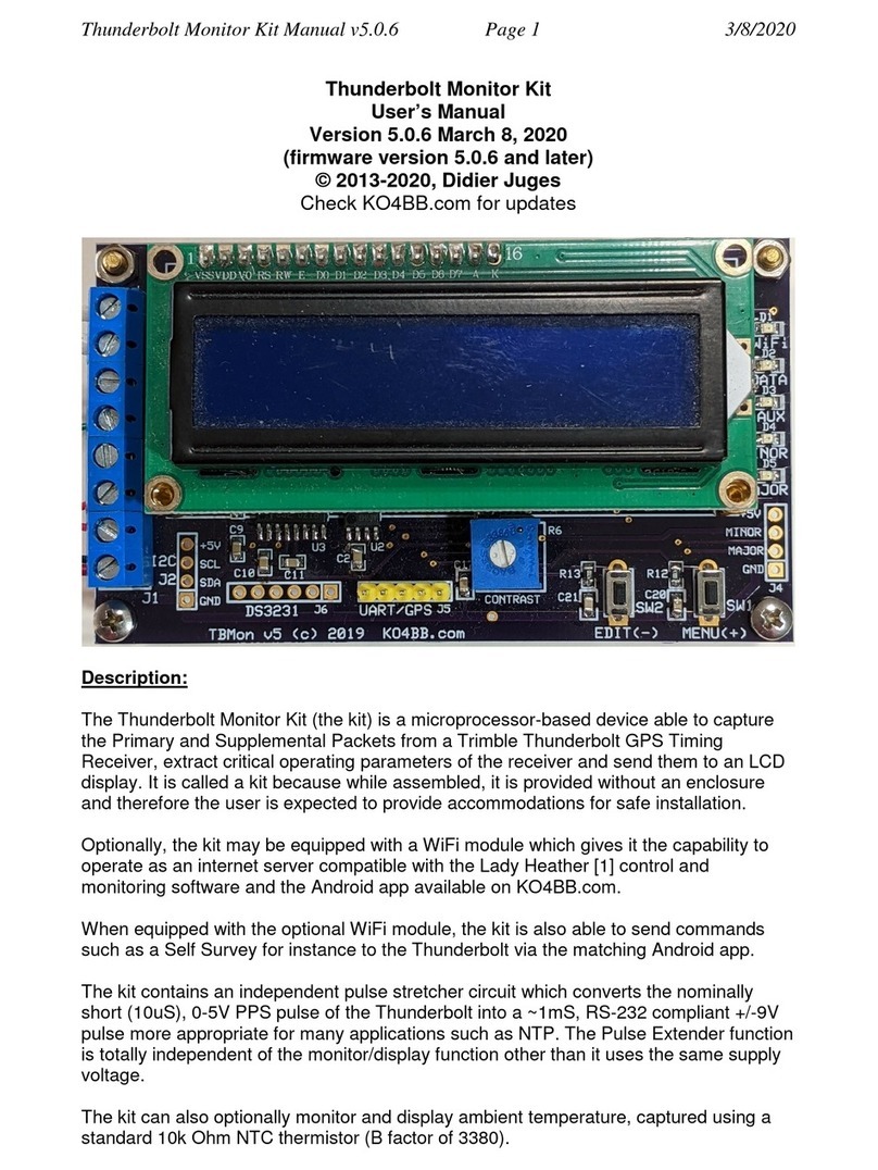 KO4BB Thunderbolt Monitor Kit user manual KO4BB Thunderbolt Monitor Kit user manual