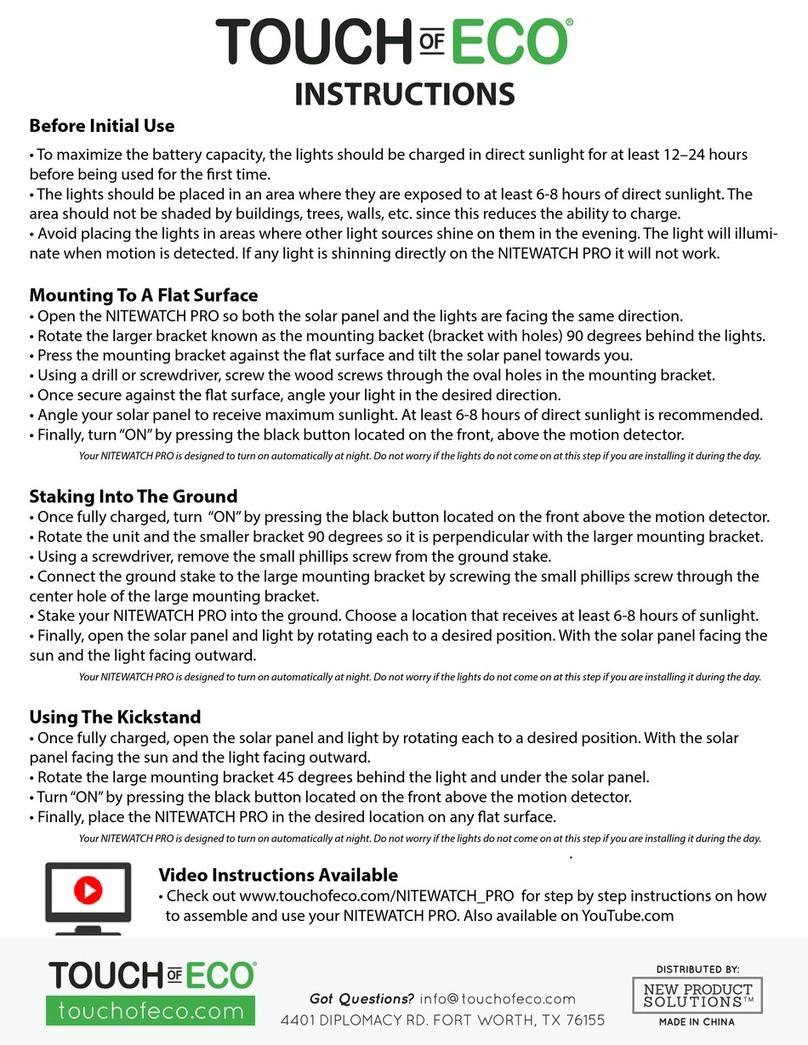 Touch Of ECO NITEWATCH PRO instructions