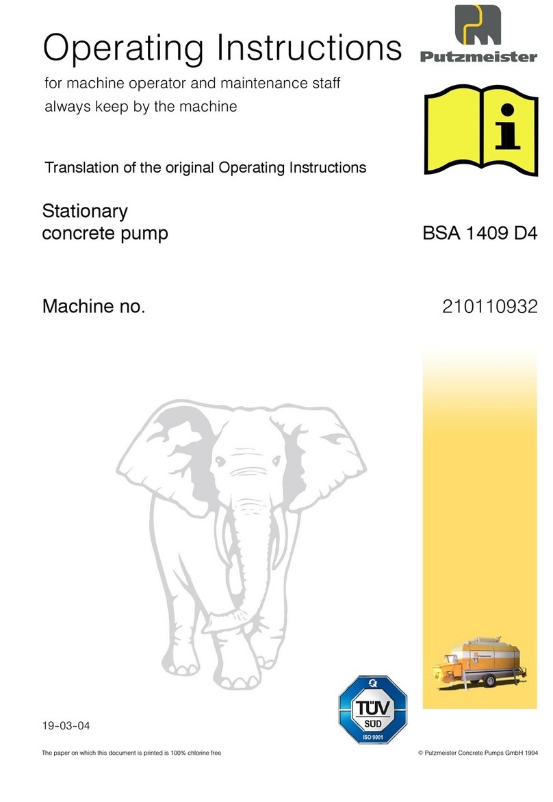 Putzmeister BSA 1409 D4 User manual