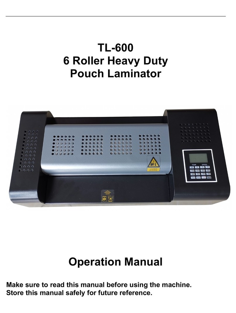 Lamination Depot TL-600 Operation manual Lamination Depot TL-600 Operation manual