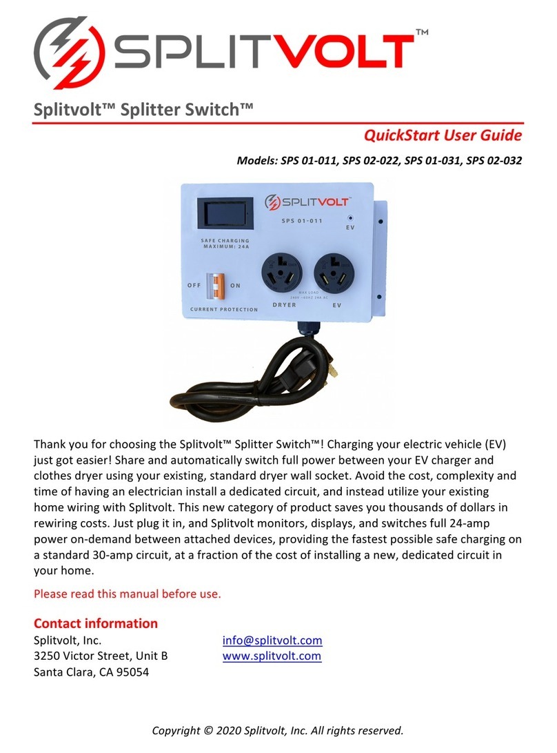 Splitvolt Splitter Switch SPS 01-011 Quick start user guide