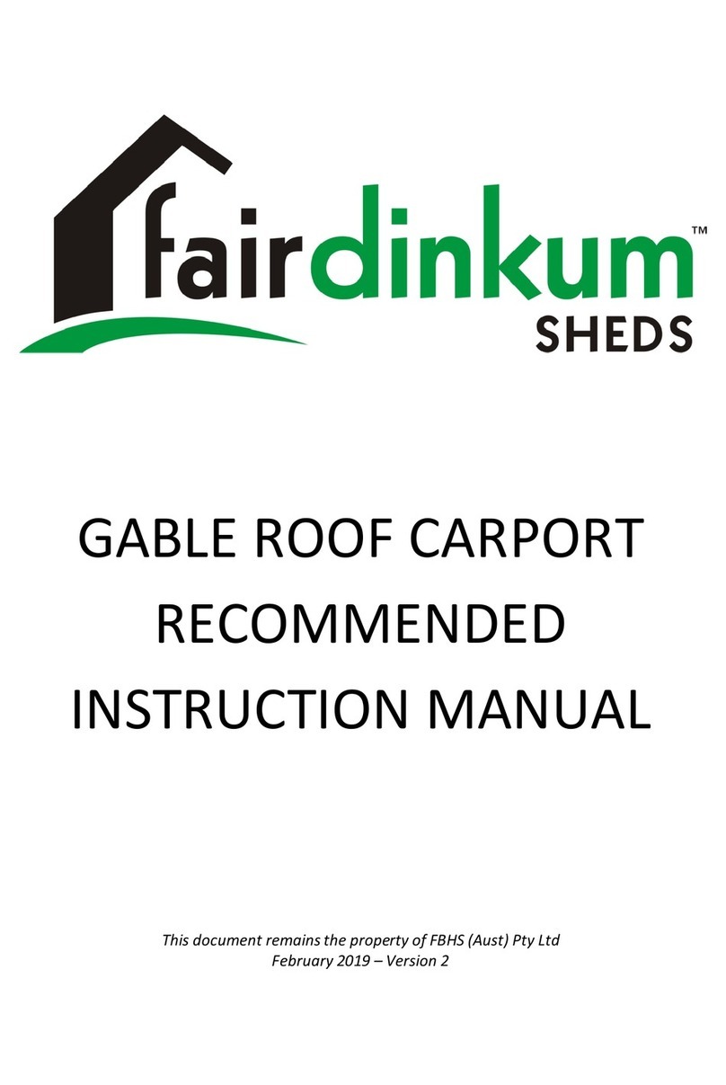 Fair Dinkum Sheds GABLE ROOF CARPORT instruction manual