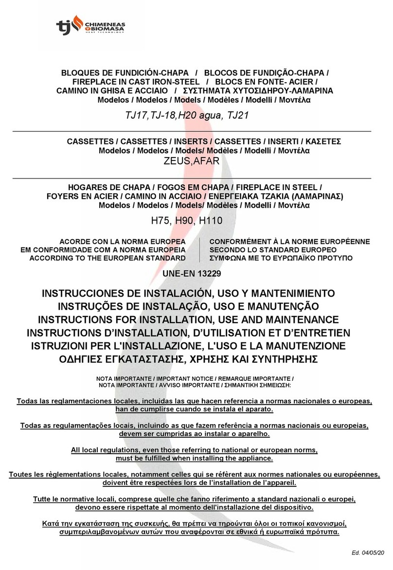 TJ Biomasa TJ17 Instructions for installation, use and maintenance