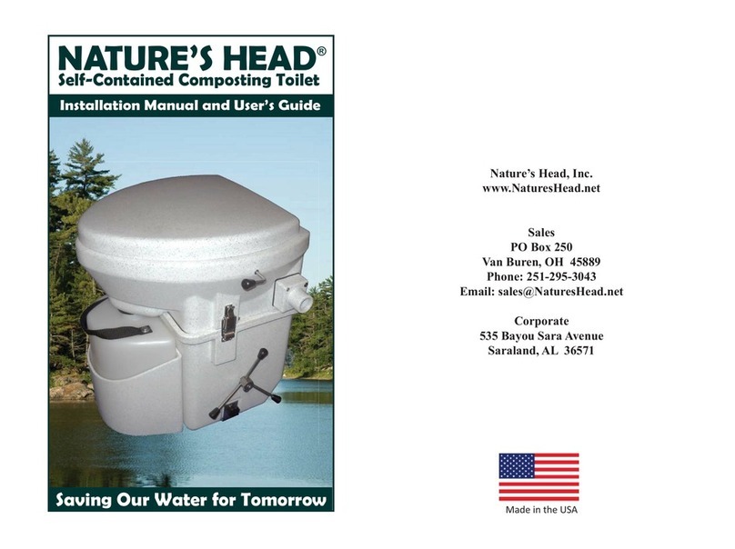 NATURE'S HEAD Self-Contained Composting Toilet Installation manual and user's guide