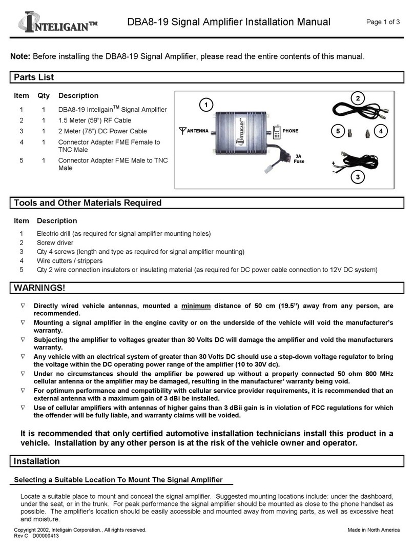 INTELIGAIN DBA8-19 User manual