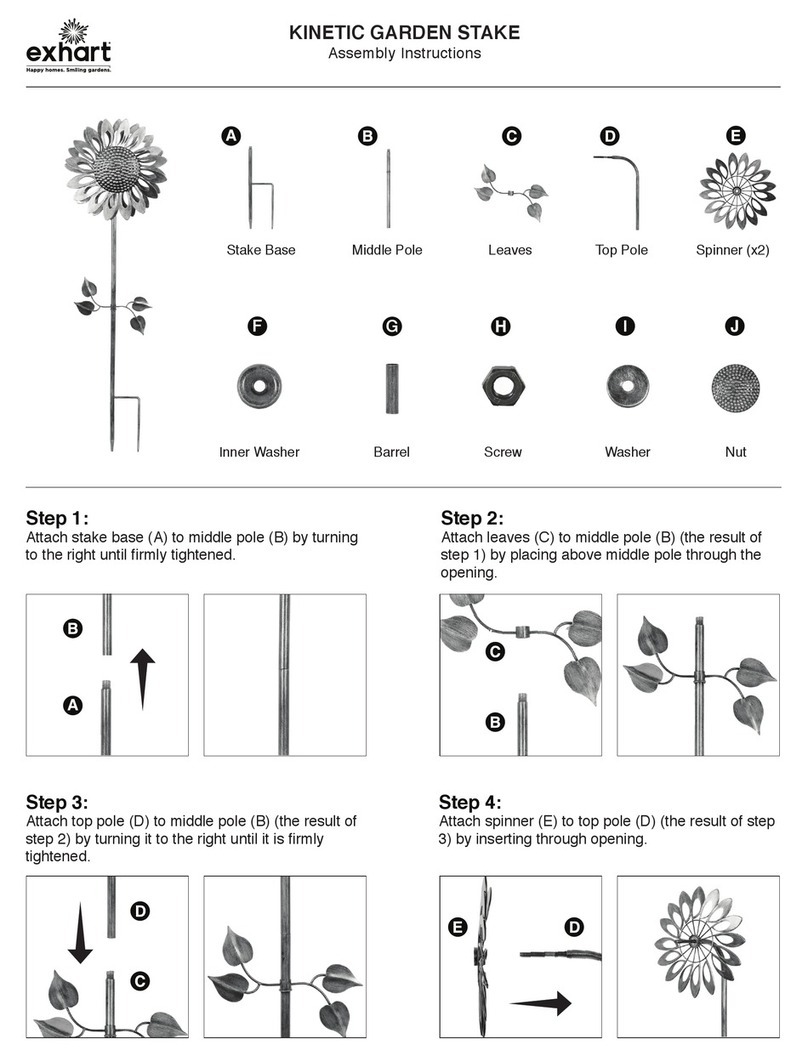 exhart KINETIC GARDEN STAKE Assembly instructions