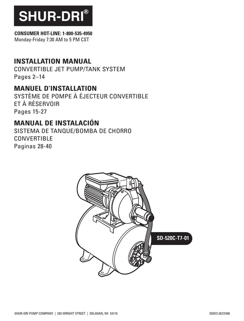 SHUR-DRI SD-520C-T7-01 installation manual