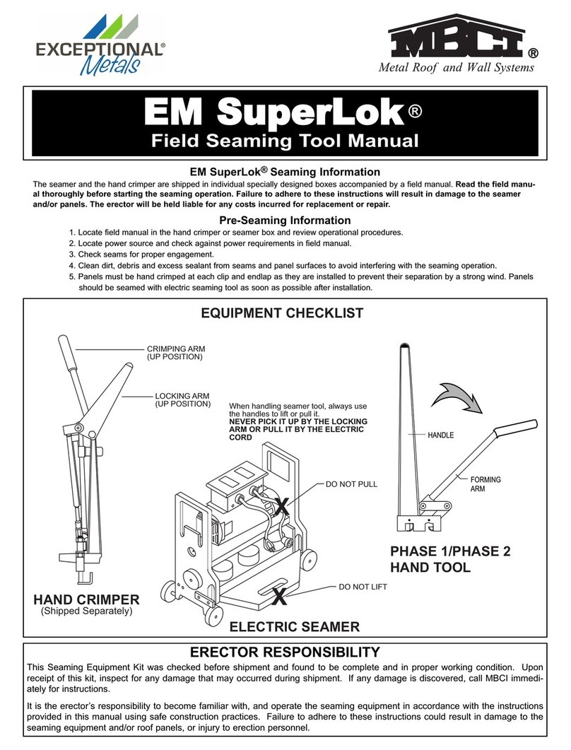 MBCI EXEPTIONAL Metals EM SuperLok User manual