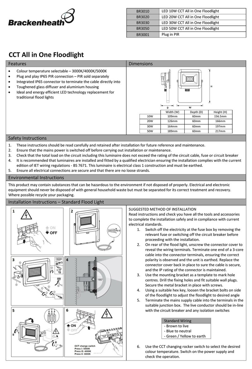 BRACKENHEATH BR3010 installation instructions