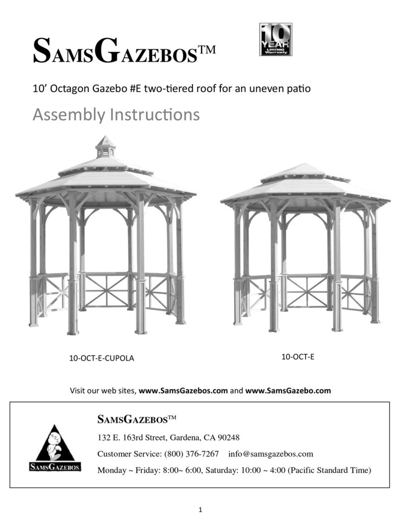 SAMSGAZEBOS 10-OCT-E-CUPOLA Assembly instructions
