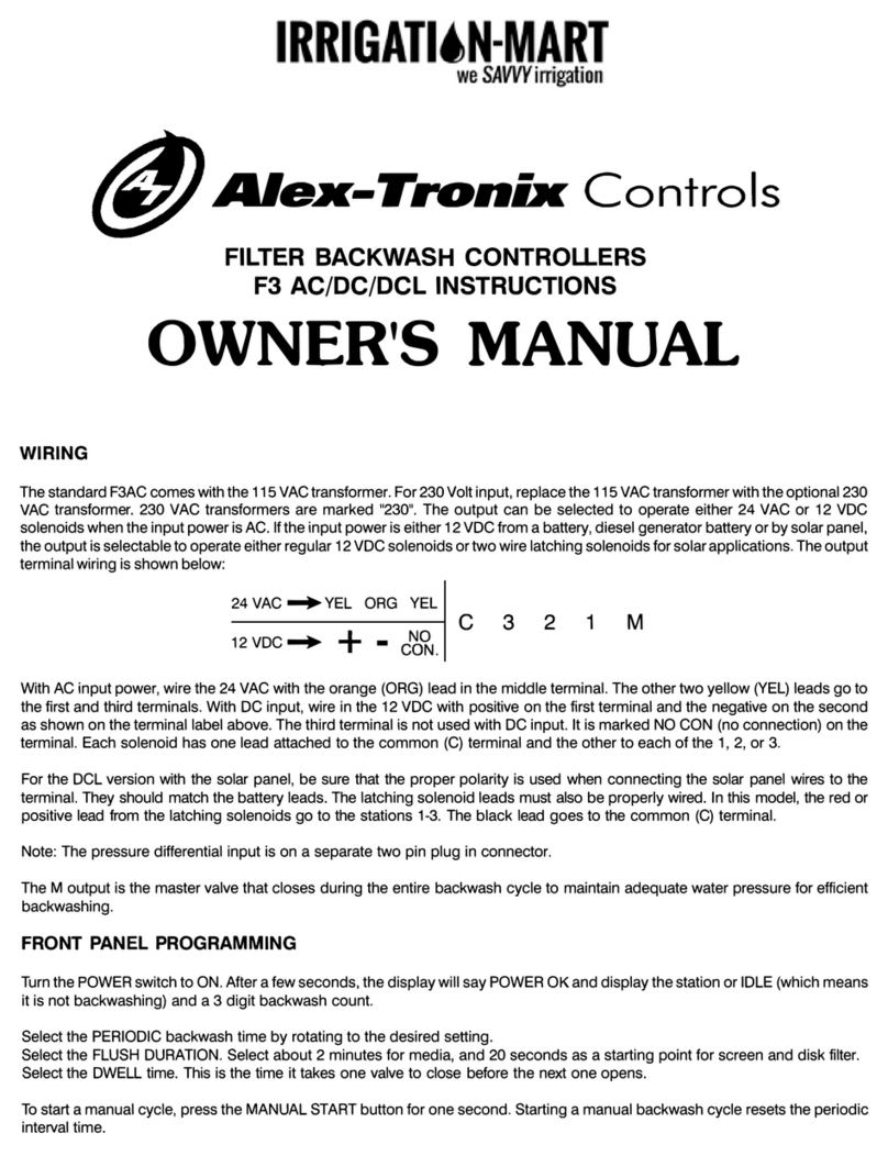 Irrigation-Mart Alex-Tronix CONT-F2ACDC-DP owner's manual