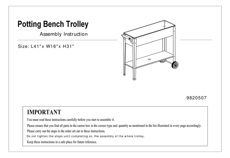Hanover HANPLCART-WHT Assembly instruction