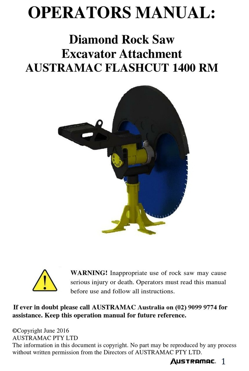 AUSTRAMAC FLASHCUT 1400 RM Operator's manual