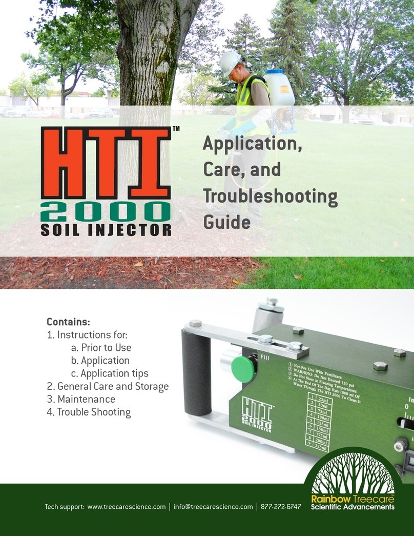 Rainbow Treecare HTI 2000 Application, Care, and Troubleshooting Guide