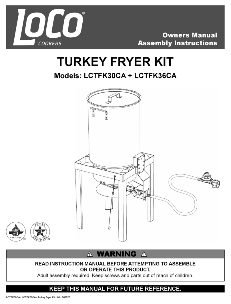 LOCO COOKERS LCTFK30CA Owner's manual & assembly instructions