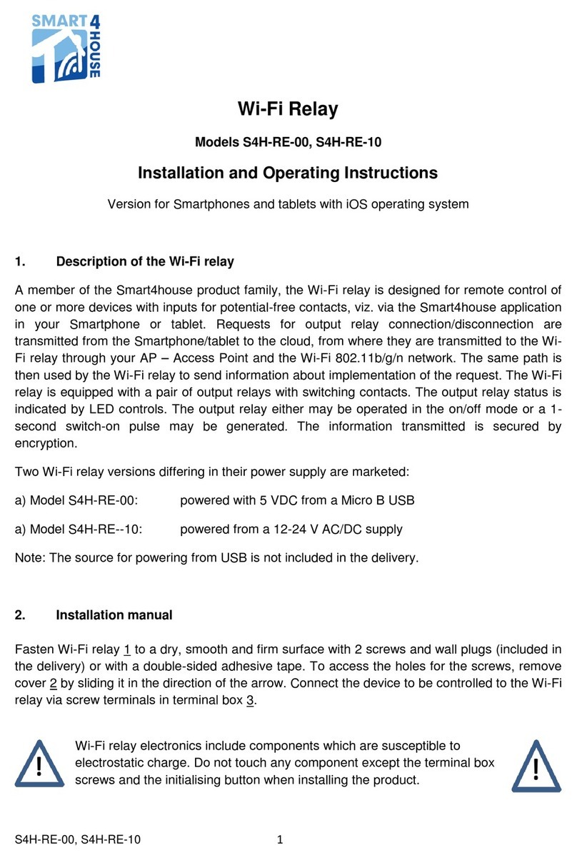 SPEL Smart4house RE-00 Series Installation and operating instructions