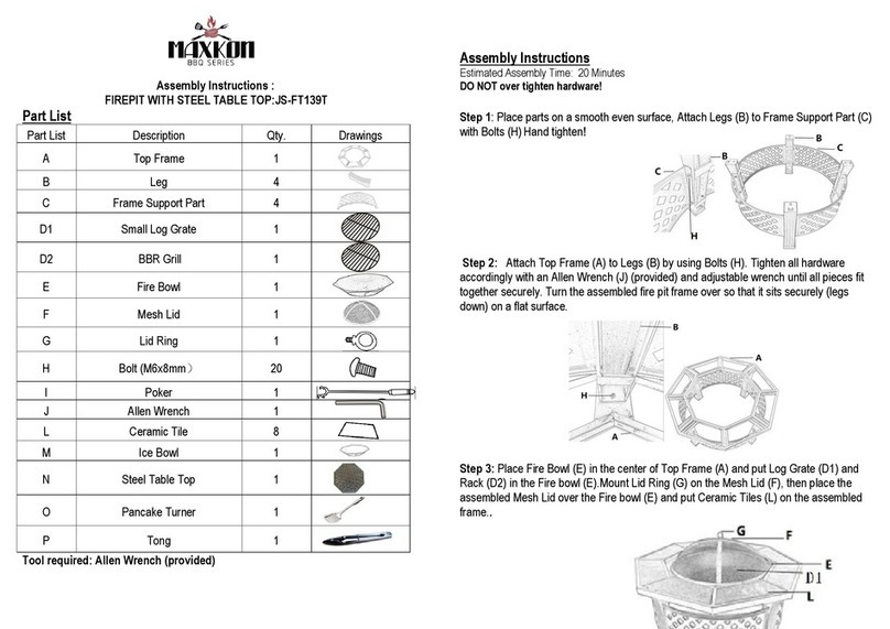 Maxkon BBQ Series User manual