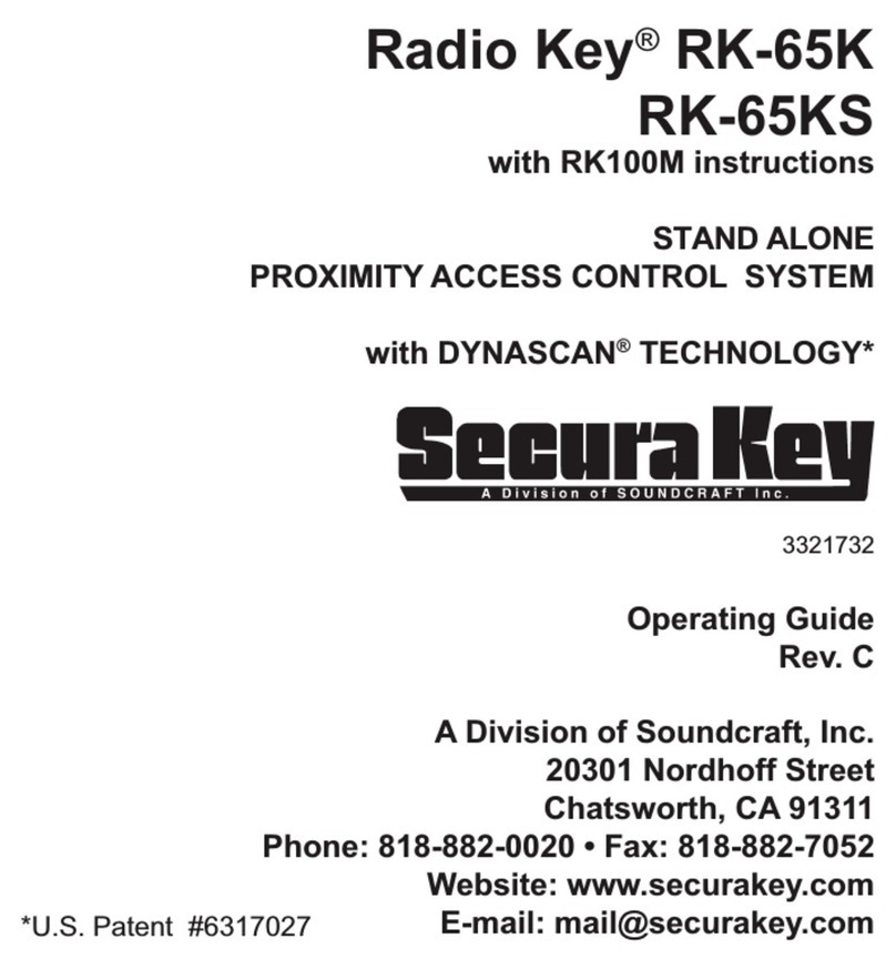 SoundCraft Secura Key Radio Key RK-65K operating guide
