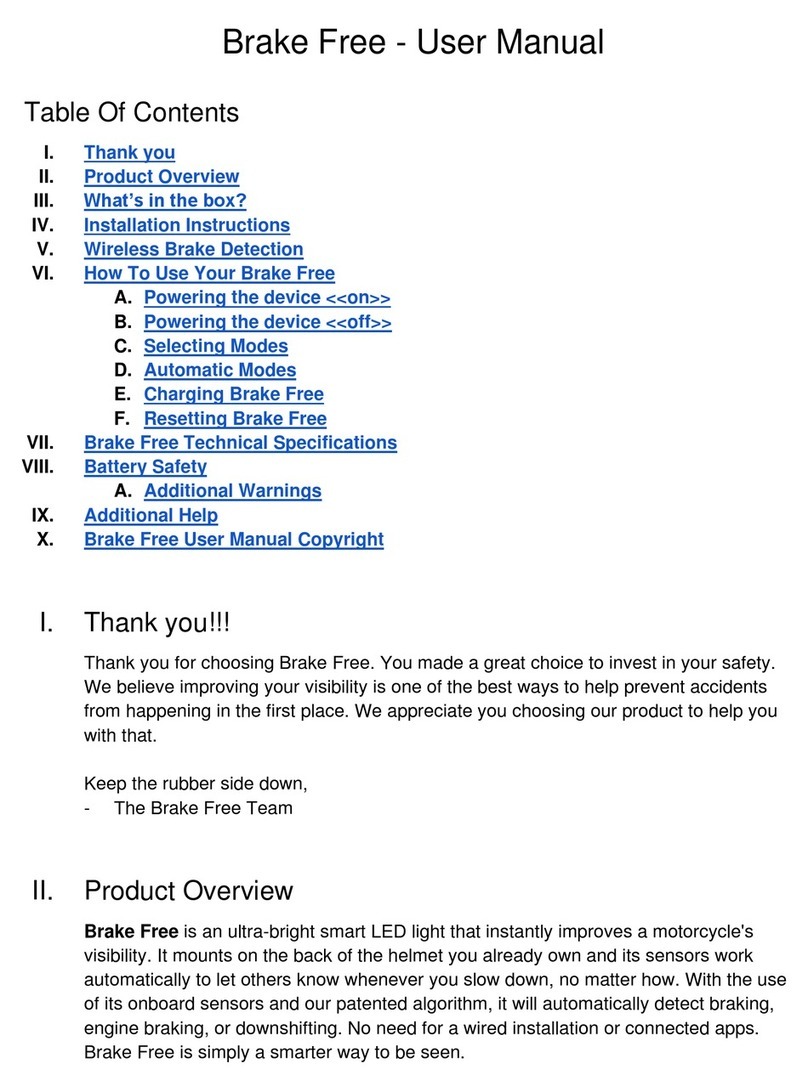 Brake Free Smart Brake LED Light user manual
