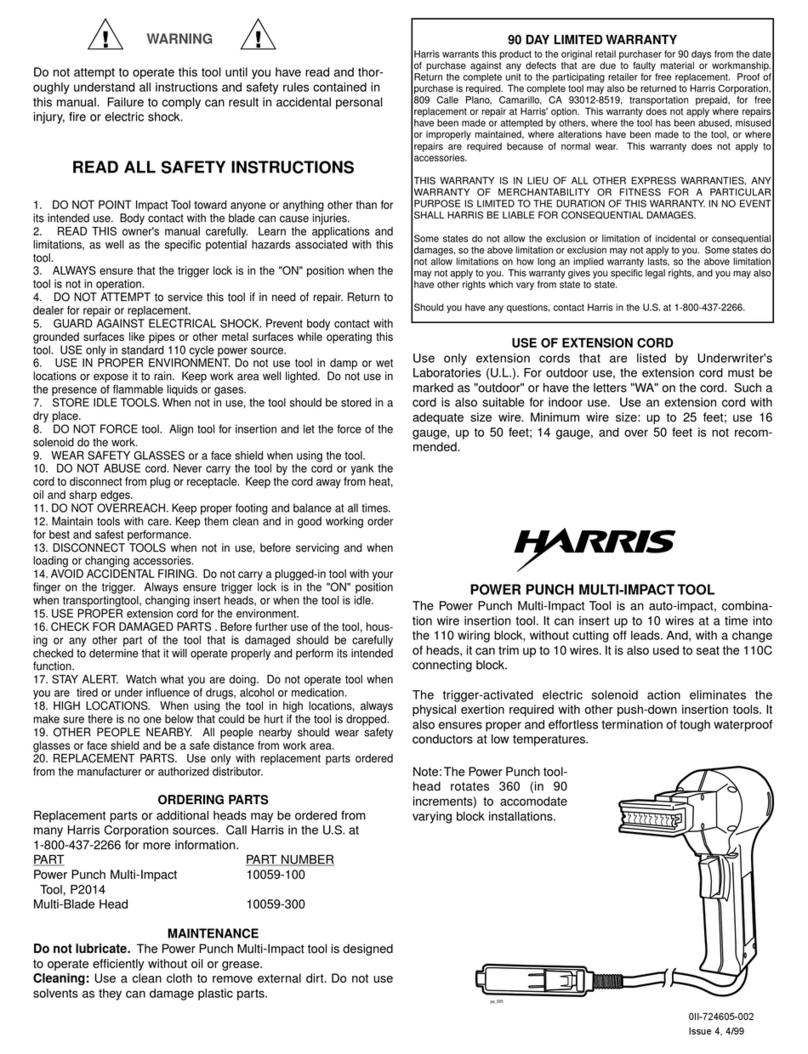 Harris 10059-100 User manual