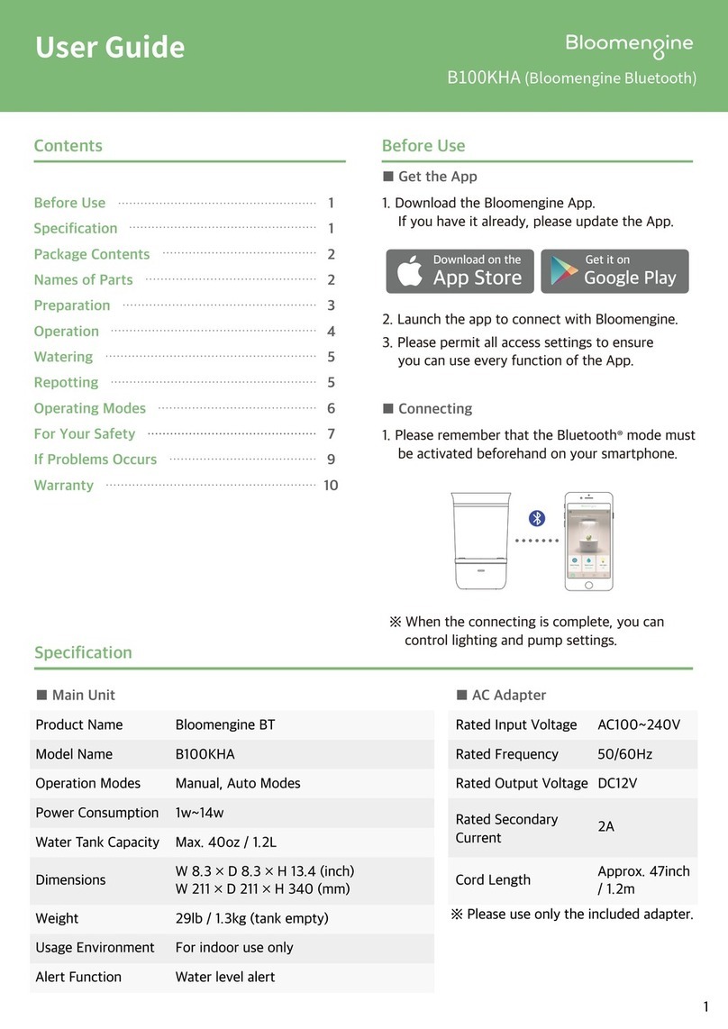 Bloomengine B100KHA User manual