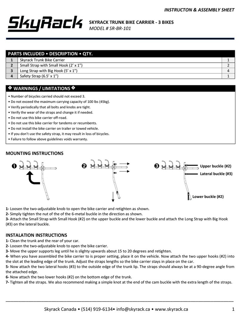 SkyRack SR-BR-101 INSTRUCTON & ASSEMBLY SHEET