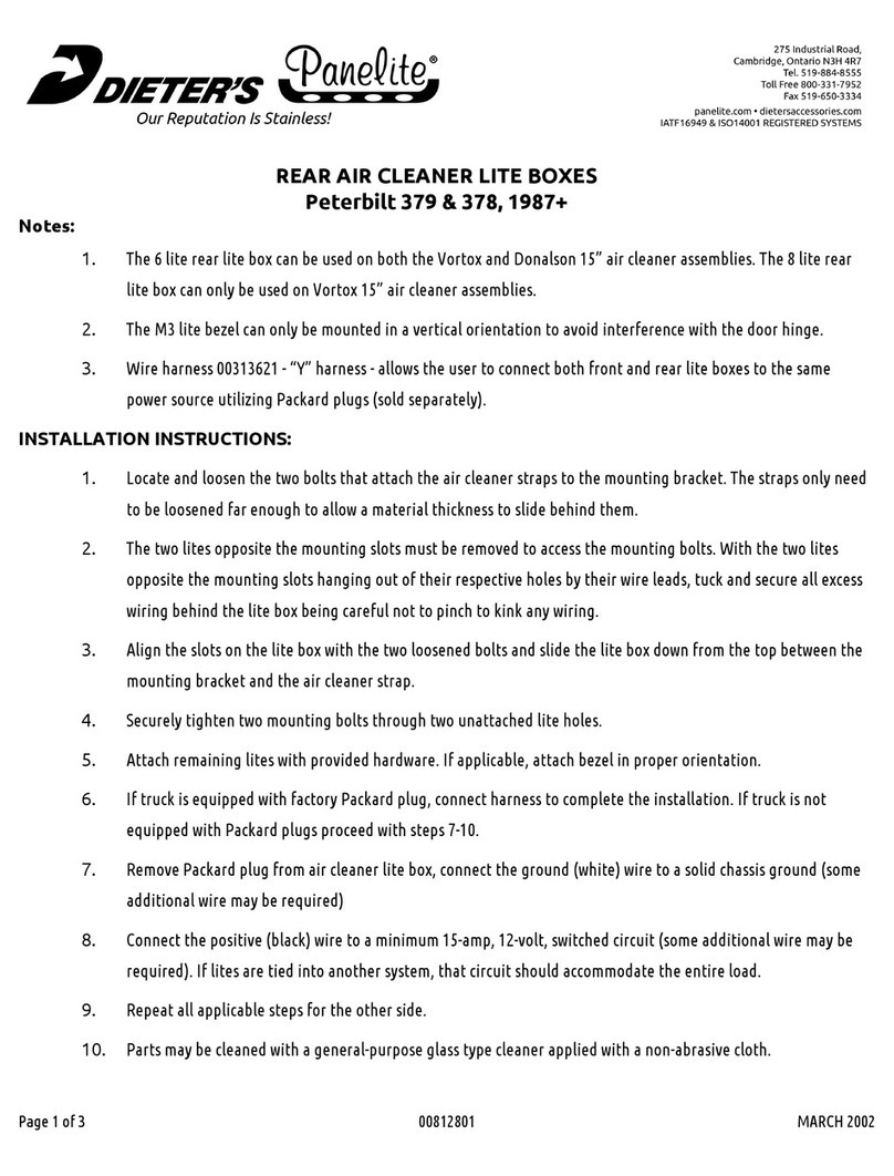 Panelite Peterbilt 379 quick start guide