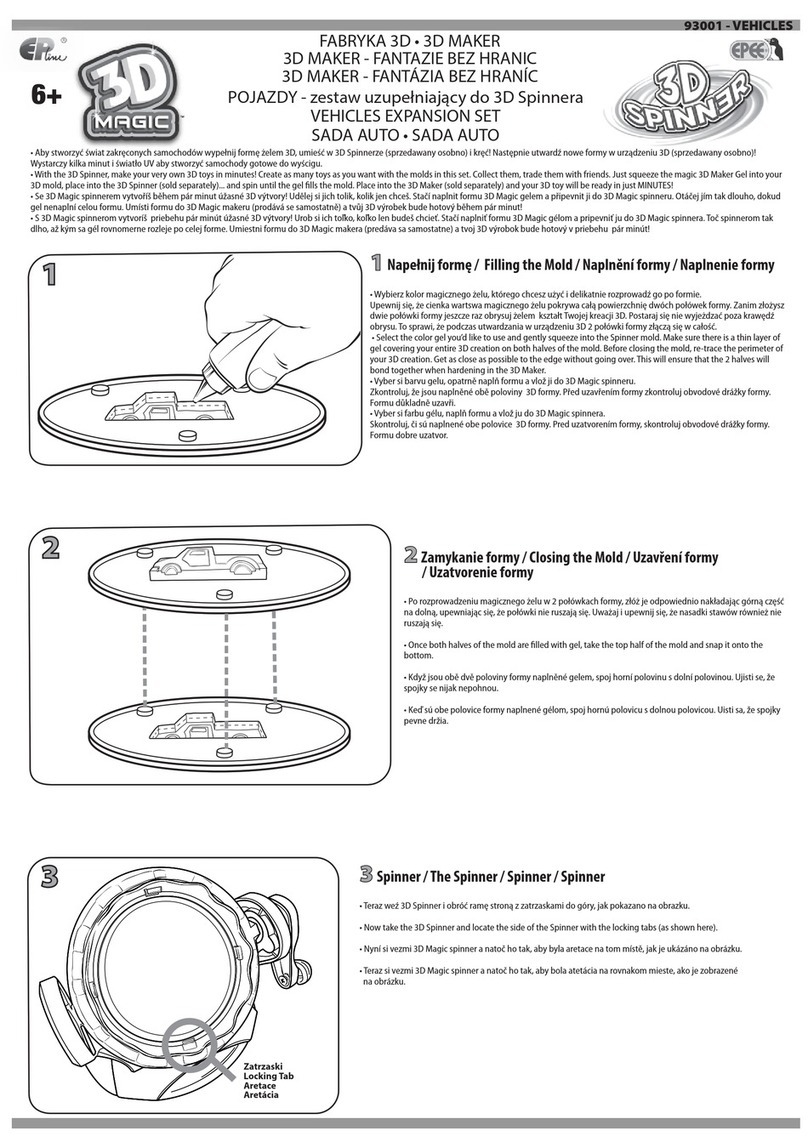 3D Magic 3D Spinner VEHICLES 93001 User manual