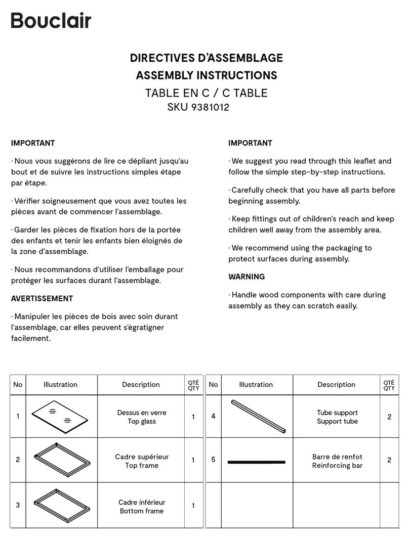Bouclair 9381012 User manual Bouclair 9381012 User manual