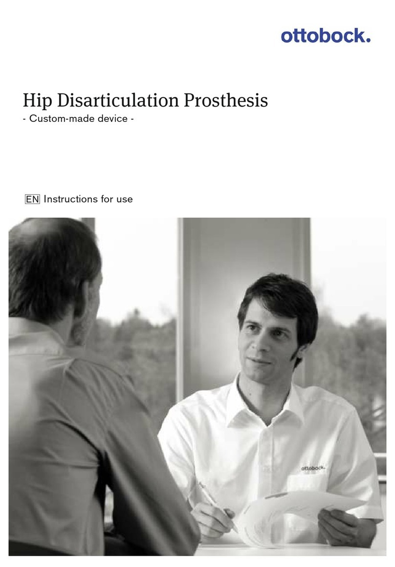 Otto Bock Hip Disarticulation Prosthesis Instructions for use Otto Bock Hip Disarticulation Prosthesis Instructions for use