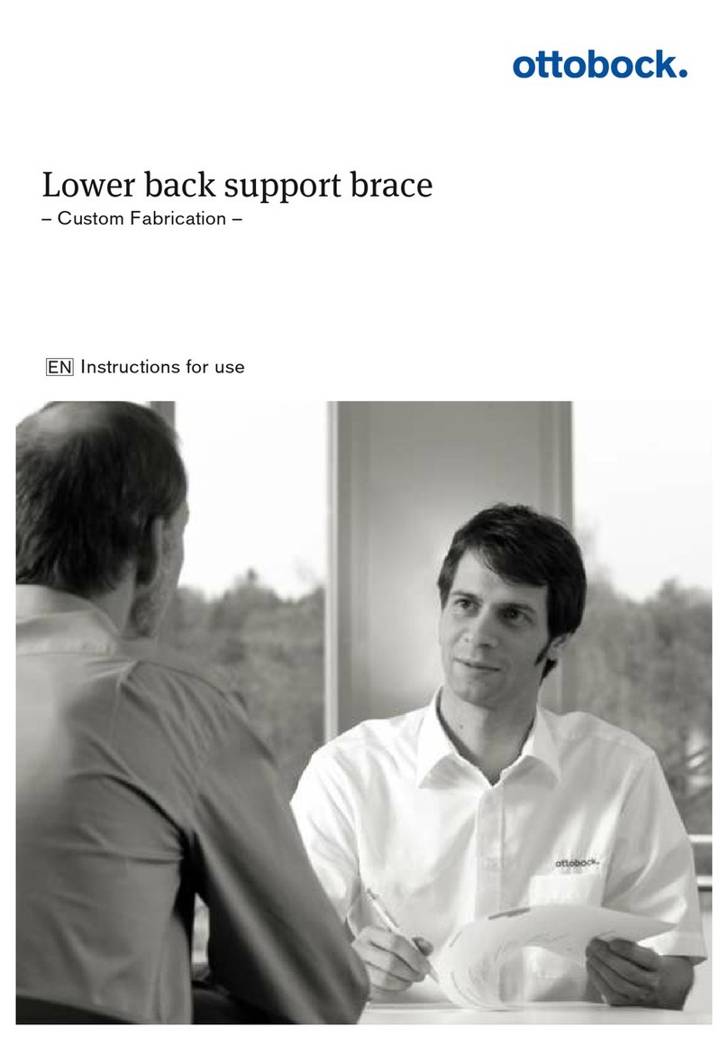 Otto Bock Lower back support brace Instructions for use