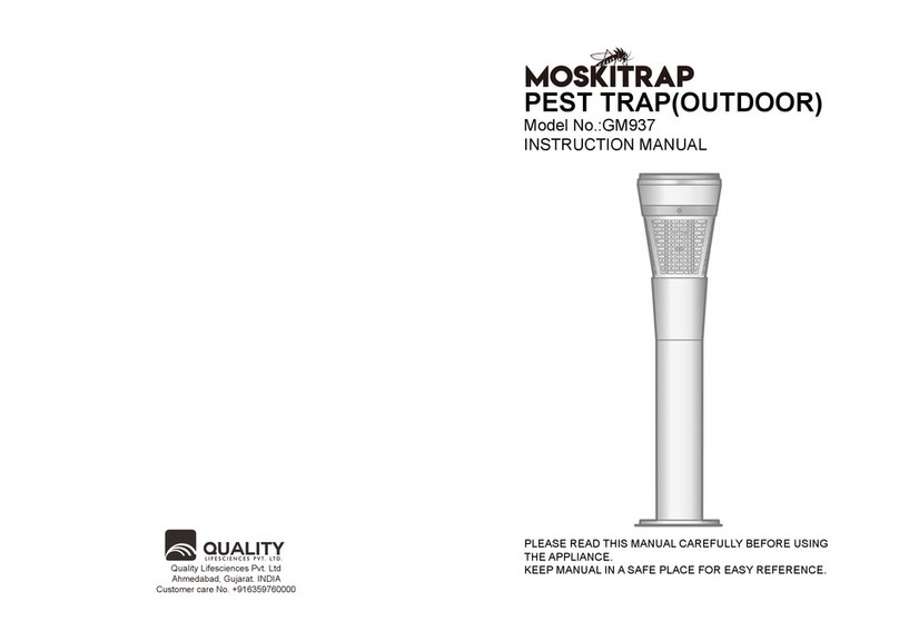 Quality Lifesciences Moskitrap GM937 User manual