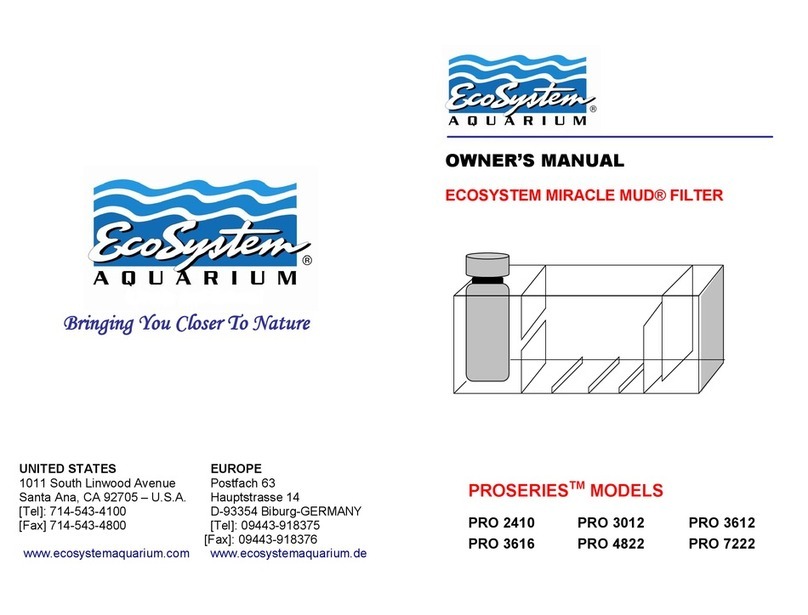 EcoSystem Aquarium MIRACLE MUD PRO Series owner's manual