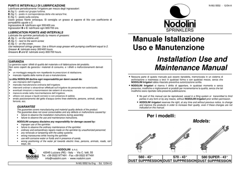 Nodolini S60 Installation, use and maintenance manual