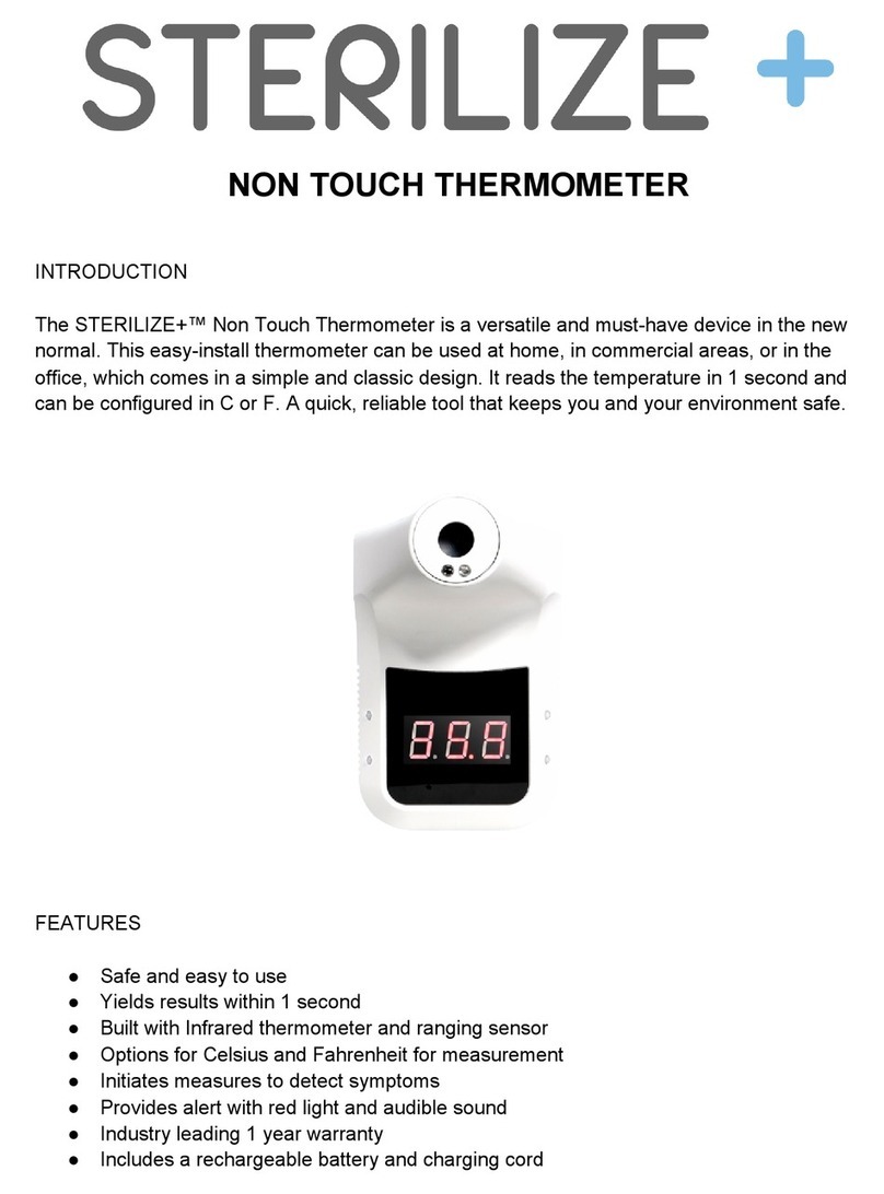 Sterilize+ NON TOUCH THERMOMETER quick start guide