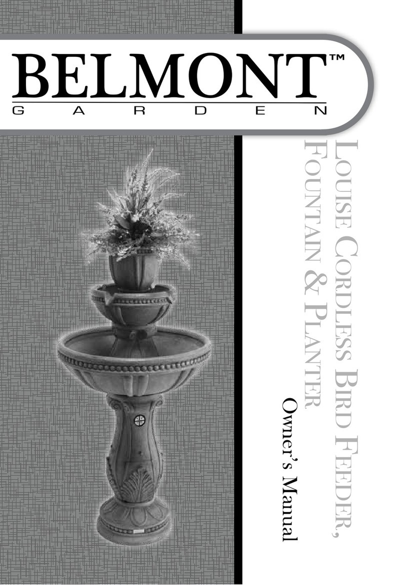 Belmont Garden Louise Cordless Bird Feeder, Fountain &... owner's manual Belmont Garden Louise Cordless Bird Feeder, Fountain &... owner's manual