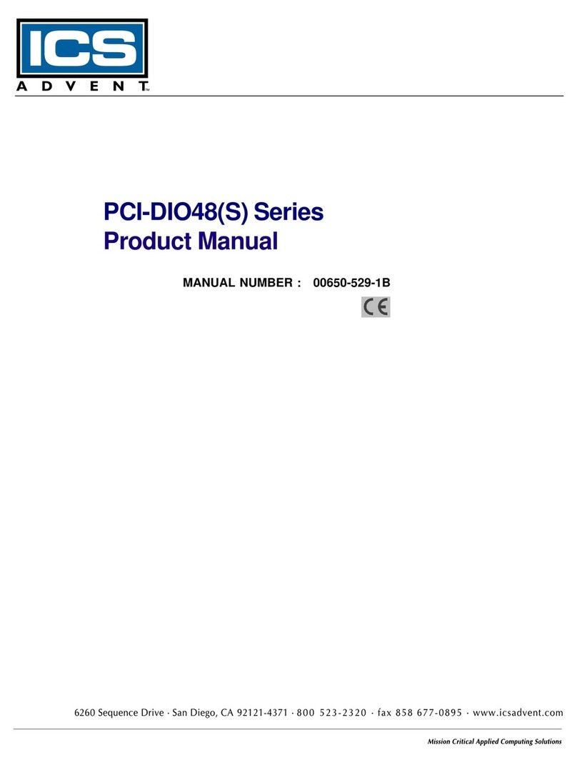 ICS Advent PCI-DIO48 Series product manual