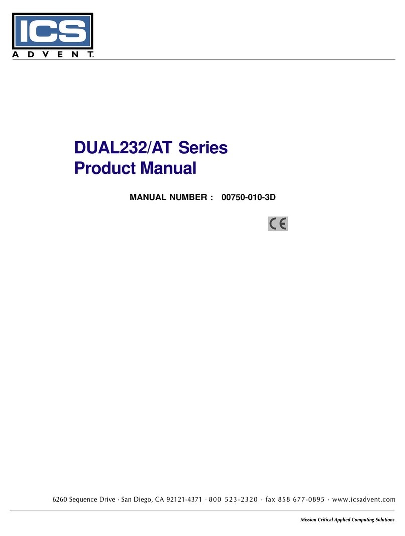 ICS Advent DUAL232/AT Series User manual