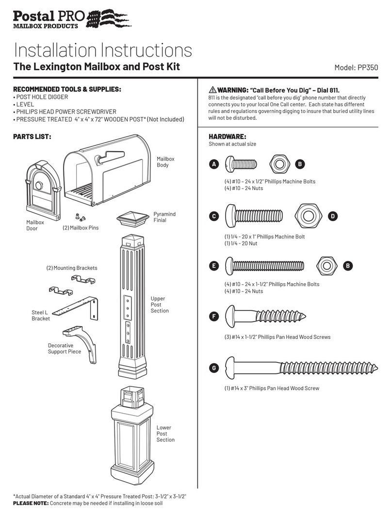 Postal Pro PP350 installation instructions