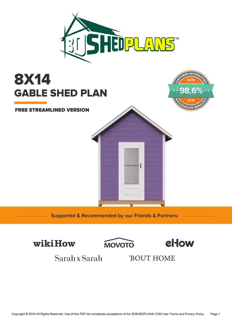 3DSHEDPLANS 8X14 GABLE SHED PLAN manual