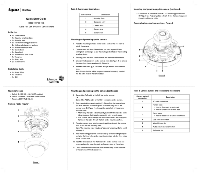 Tyco Illustra Flex Gen 3 quick start guide